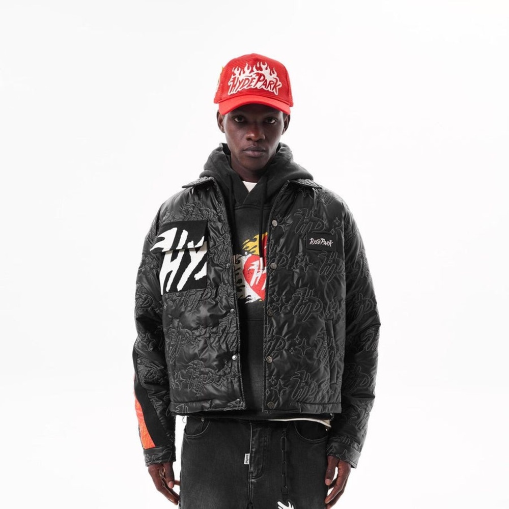 Hyde Park Moto Racer Coach Jacket in Black Bomber Jacket Size M NWT - Picture 3 of 10